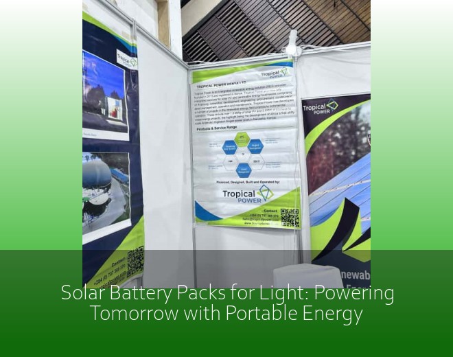 Solar Battery Packs for Light: Powering Tomorrow with Portable Energy